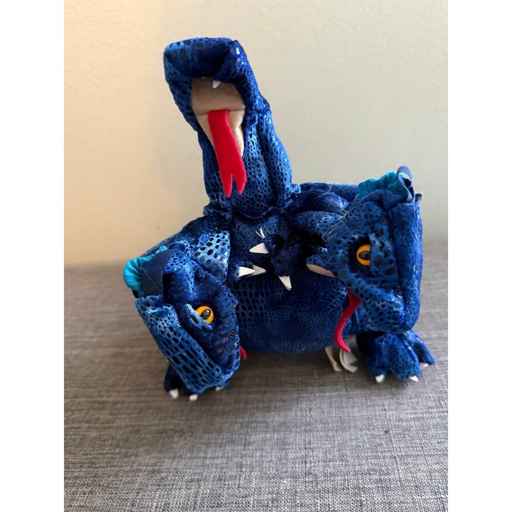 Folkmanis Three headed  Blue Fantasy Dragon Plush Hand Puppet
